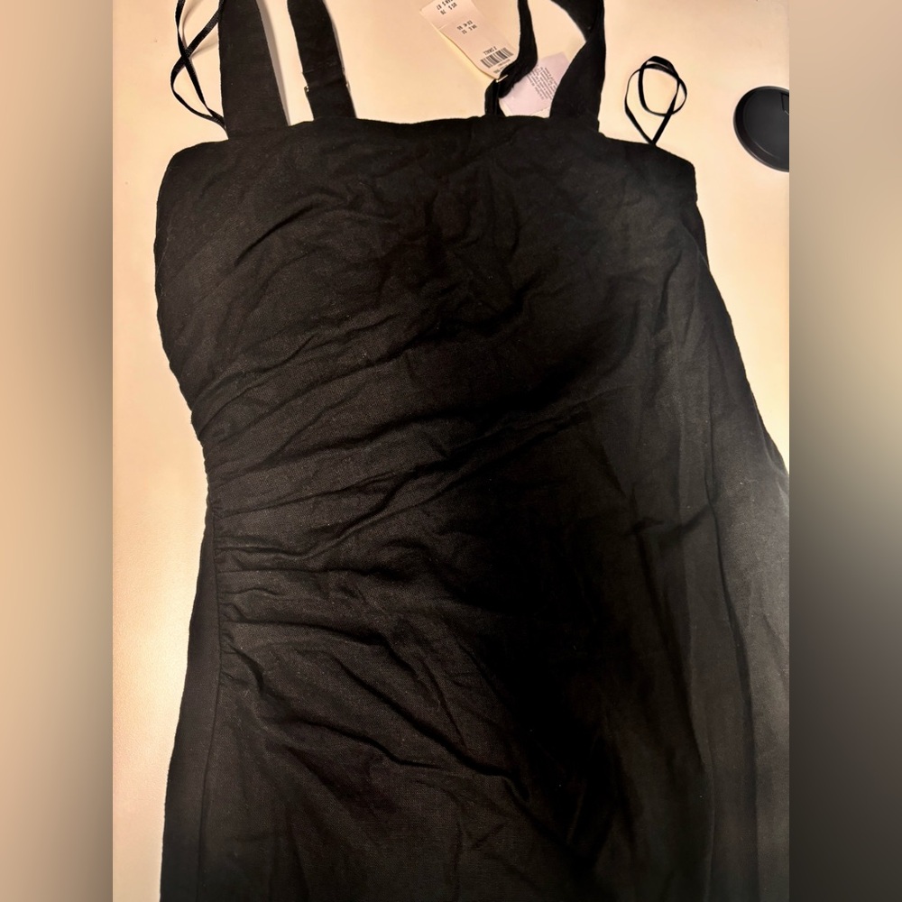 NWT Abercrombie & Fitch Black Mini Dress with Adjustable Straps - Picture 5 of 5